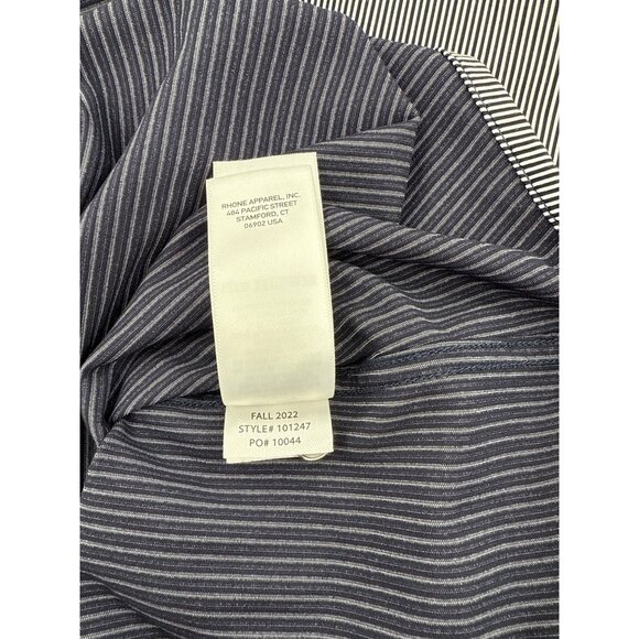Rhone Mens‎ Striped Button-Up Shirt XL Black & White Cotton Blend - Picture 9 of 10